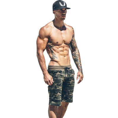 Camo Outdoor Workout Shorts for Fitness