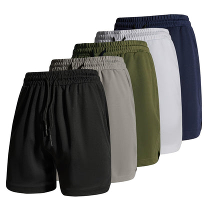 Mens Workout Running Shorts Lightweight Breathable Gym Athletic Shorts 5 inch Inseam Short Men with Zipper Pockets
