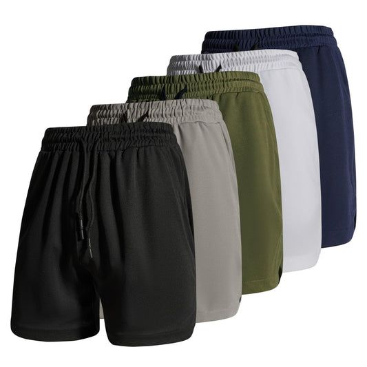 Mens Workout Running Shorts Lightweight Breathable Gym Athletic Shorts 5 inch Inseam Short Men with Zipper Pockets