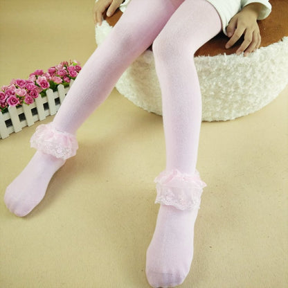 Breathable Lace Pantyhose for Girls' Gym Leggings