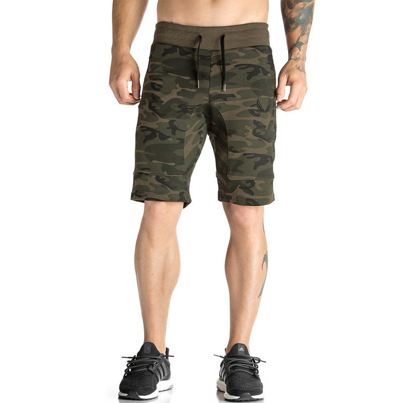 Camo Outdoor Workout Shorts for Fitness