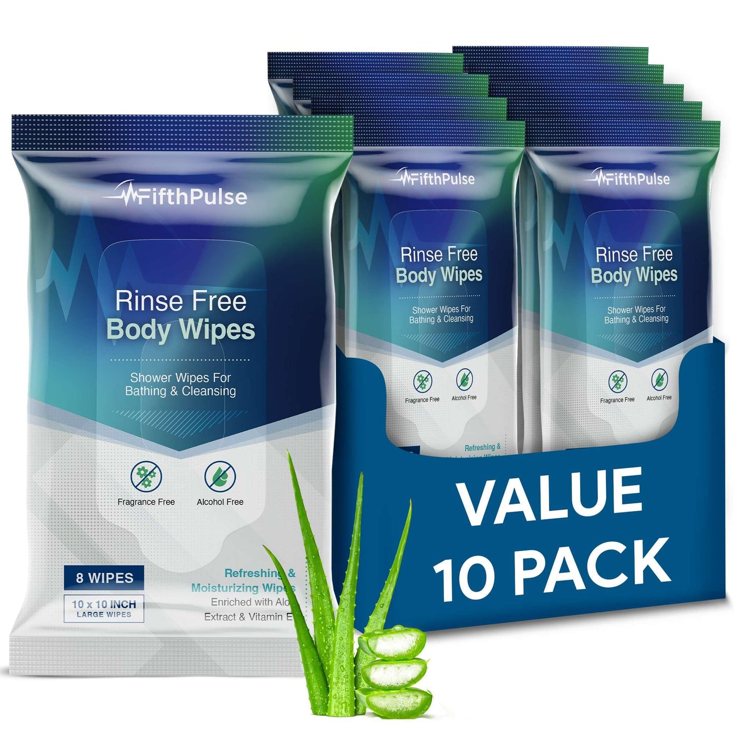XL Adult Body Wipes for Women and Men - Pack of 80 Travel Wipes - 10x10 Large Cleansing Wipes for Camping Gym Travel and More