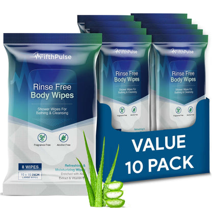 XL Adult Body Wipes for Women and Men - Pack of 80 Travel Wipes - 10x10 Large Cleansing Wipes for Camping Gym Travel and More