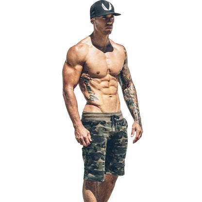Camo Outdoor Workout Shorts for Fitness