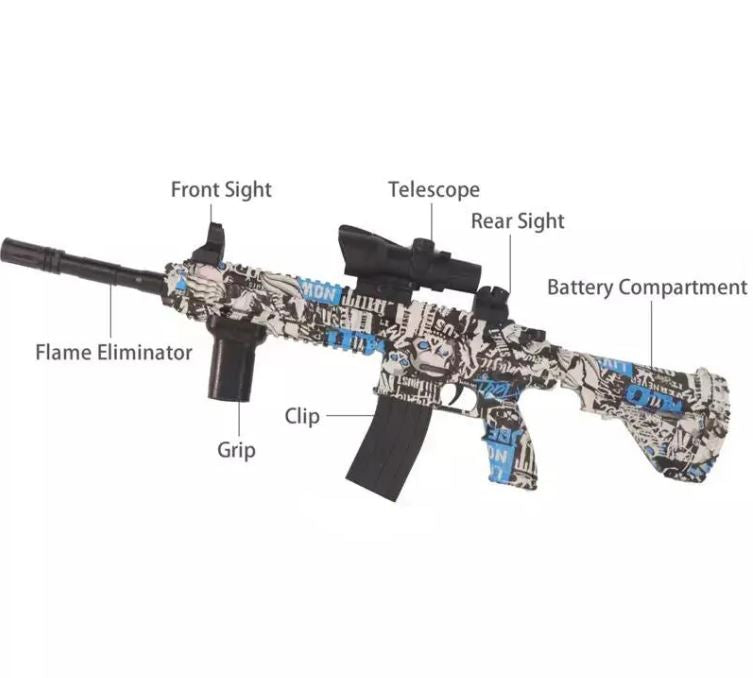 Electric Continuous Hair Graffiti Water Gun Toy