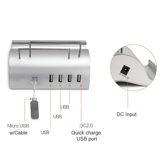 Multi-Device Gadget Charging Station with Stand