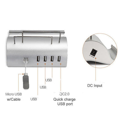 Multi-Device Gadget Charging Station with Stand